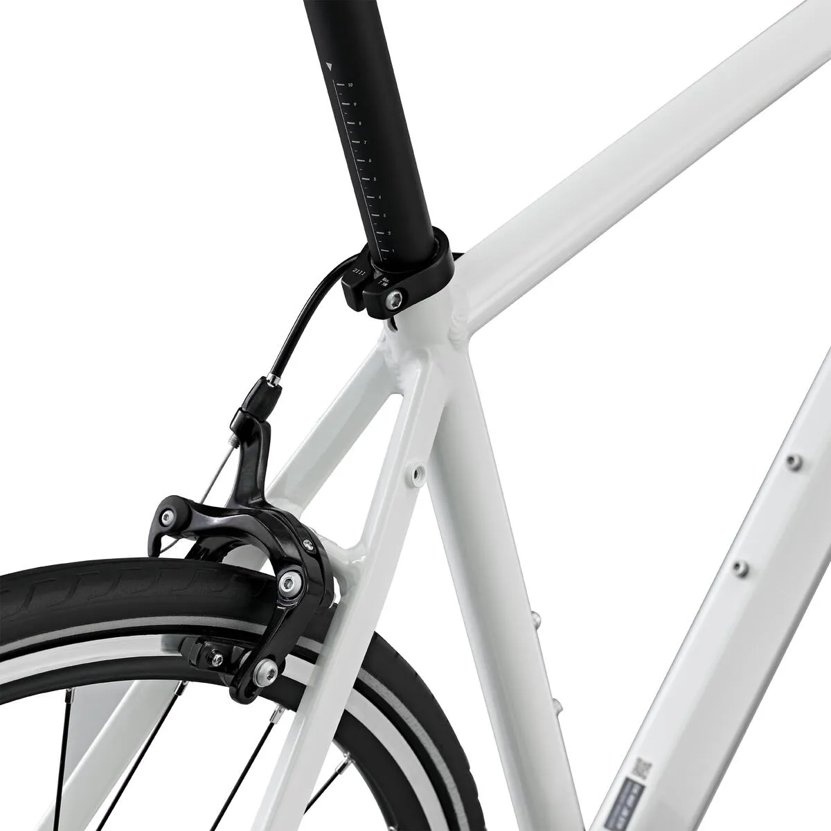 Rear rim brake and marked seatpost