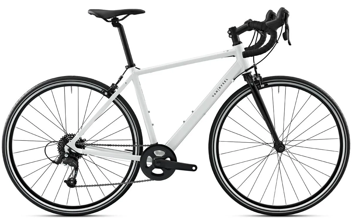 White EDR Easy aluminium road bike, side view